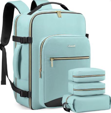 TSA-Approved 40L Premium Travel Backpack – Airline-Friendly Carry-On with Packing Pouches