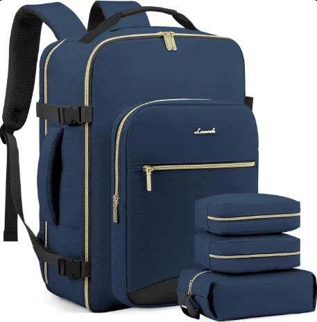 TSA-Approved 40L Premium Travel Backpack – Airline-Friendly Carry-On with Packing Pouches