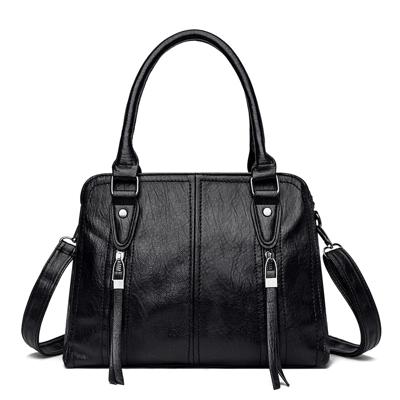 New Retro Fashion High Quality Leather Women's Handbags Large Capacity Messenger Bags Ladies Casual Simple Messenger Bags