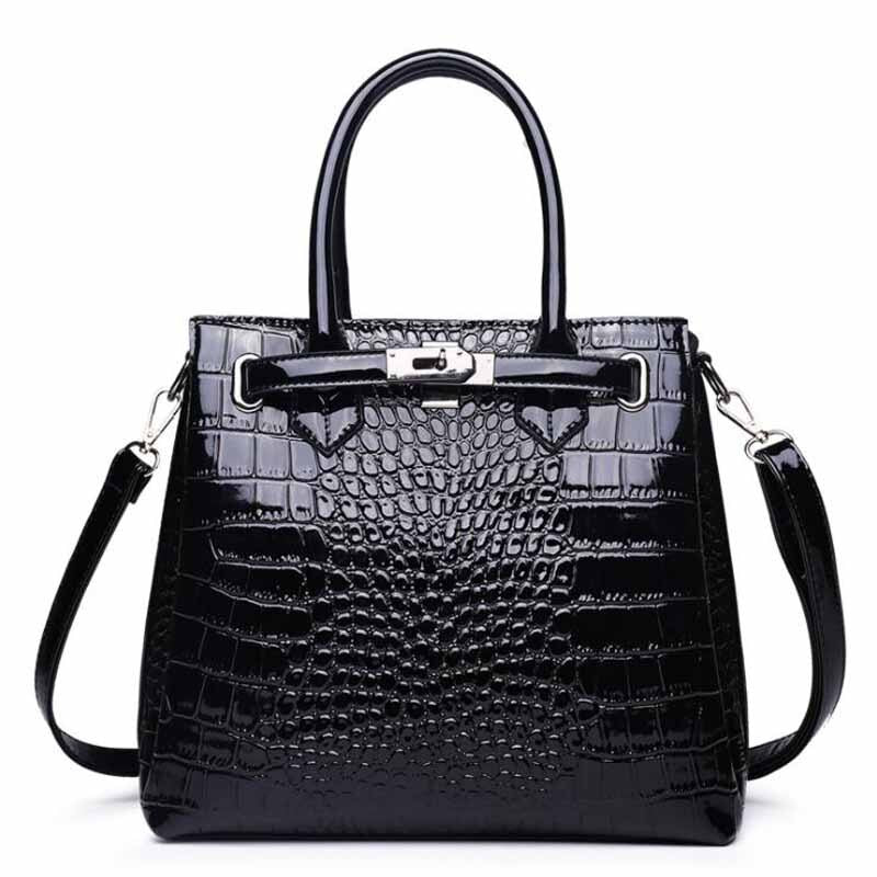 Luxury Croc Embossed Women's Handbag – Designer Top Handle Tote & Shoulder Bag
