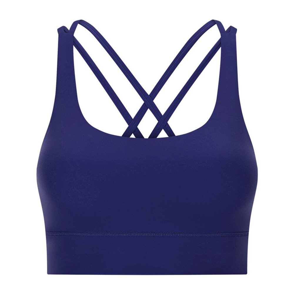 Nylon Gradient Women Bandage Sport Bra Women Padded Vest Soft Fashion Shockproof Exercise Running Stretch Workout Sportwear