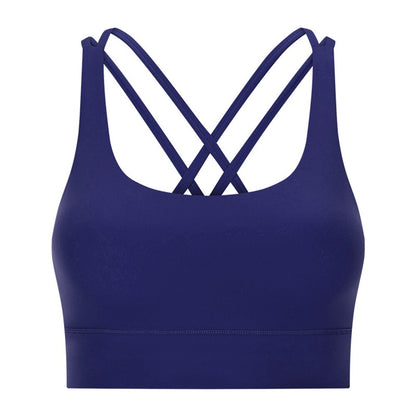 Nylon Gradient Women Bandage Sport Bra Women Padded Vest Soft Fashion Shockproof Exercise Running Stretch Workout Sportwear