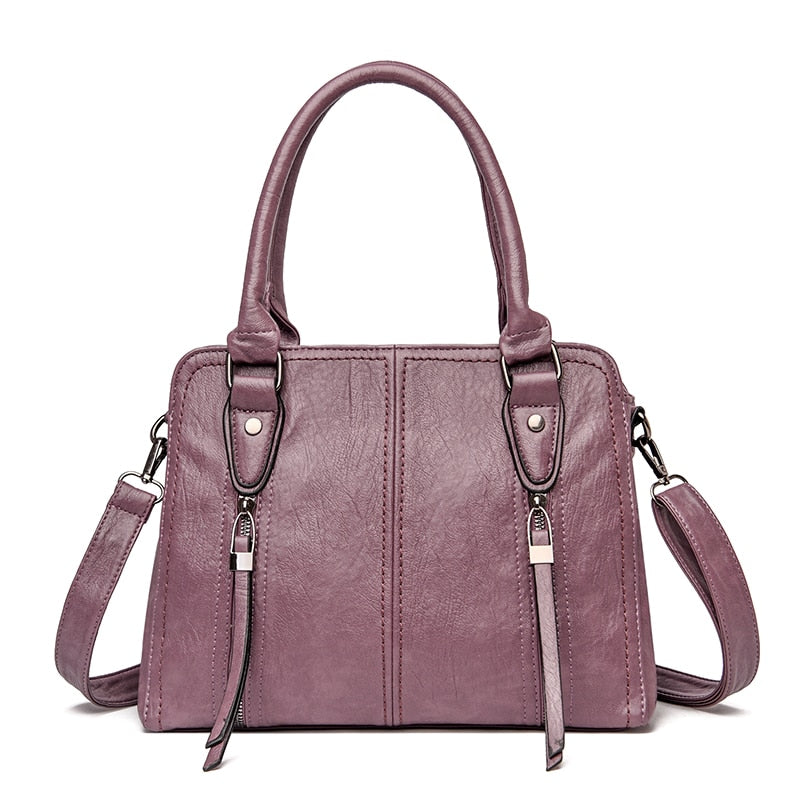 New Retro Fashion High Quality Leather Women's Handbags Large Capacity Messenger Bags Ladies Casual Simple Messenger Bags