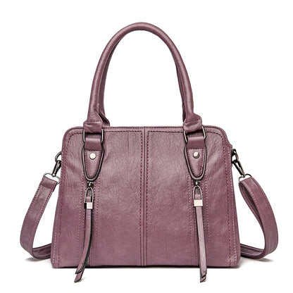 New Retro Fashion High Quality Leather Women's Handbags Large Capacity Messenger Bags Ladies Casual Simple Messenger Bags