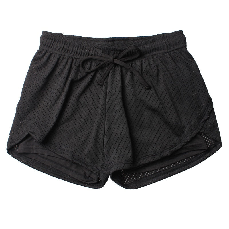 Sport Shorts Women Fitness Clothes Summer Mesh Workout Lulu Running Gym Yoga Shorts