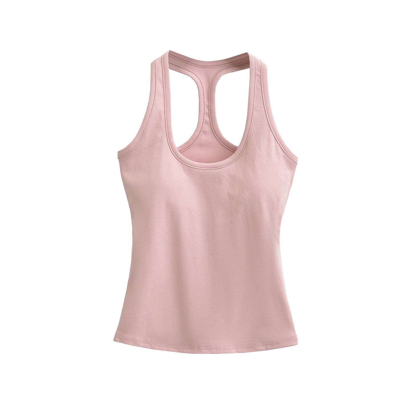 Workout Yoga Tank Top for Women with Padded Bra, Wearable as Outer or Inner Layer, Backless Design, Summer Strappy Top