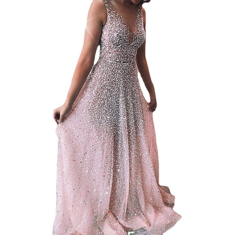 Dazzling Evening Dress Long Dress Summer Fashion Style Sleeveless One Obvious Feature Silhouette Type of Clothing