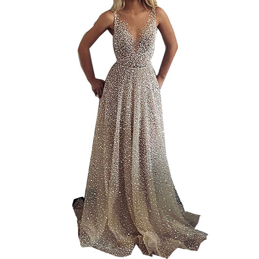 Dazzling Evening Dress Long Dress Summer Fashion Style Sleeveless One Obvious Feature Silhouette Type of Clothing