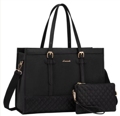 LOVEVOOK Laptop Bag for Women Canvas Tote Bag, Large Capacity Work Bag