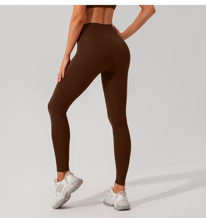 Women's Ribbed High-Waist Pocket Leggings – Tummy Control Yoga & Gym Pants
