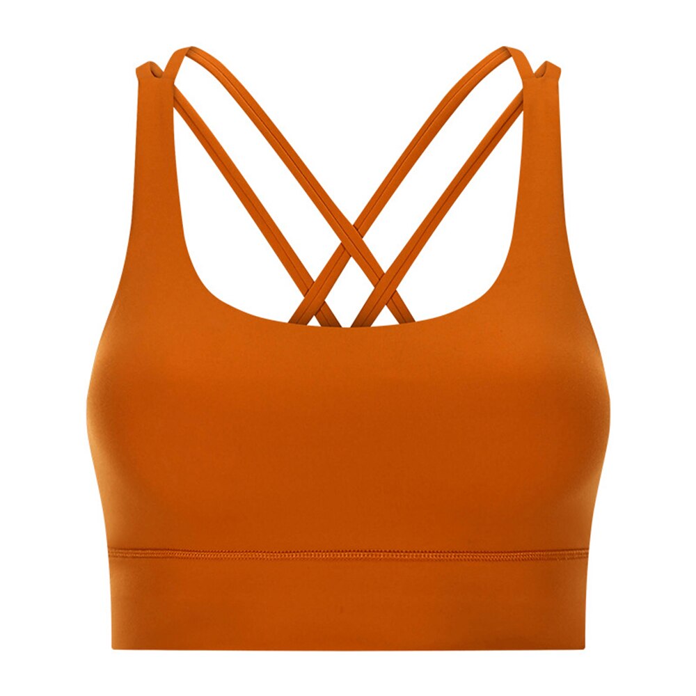 Nylon Gradient Women Bandage Sport Bra Women Padded Vest Soft Fashion Shockproof Exercise Running Stretch Workout Sportwear