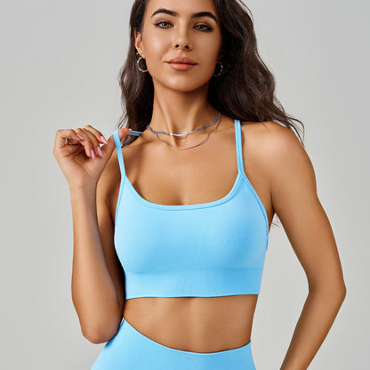 European and American Yumei Back Gathering Sports Underwear Outdoor Running Fitness Bra