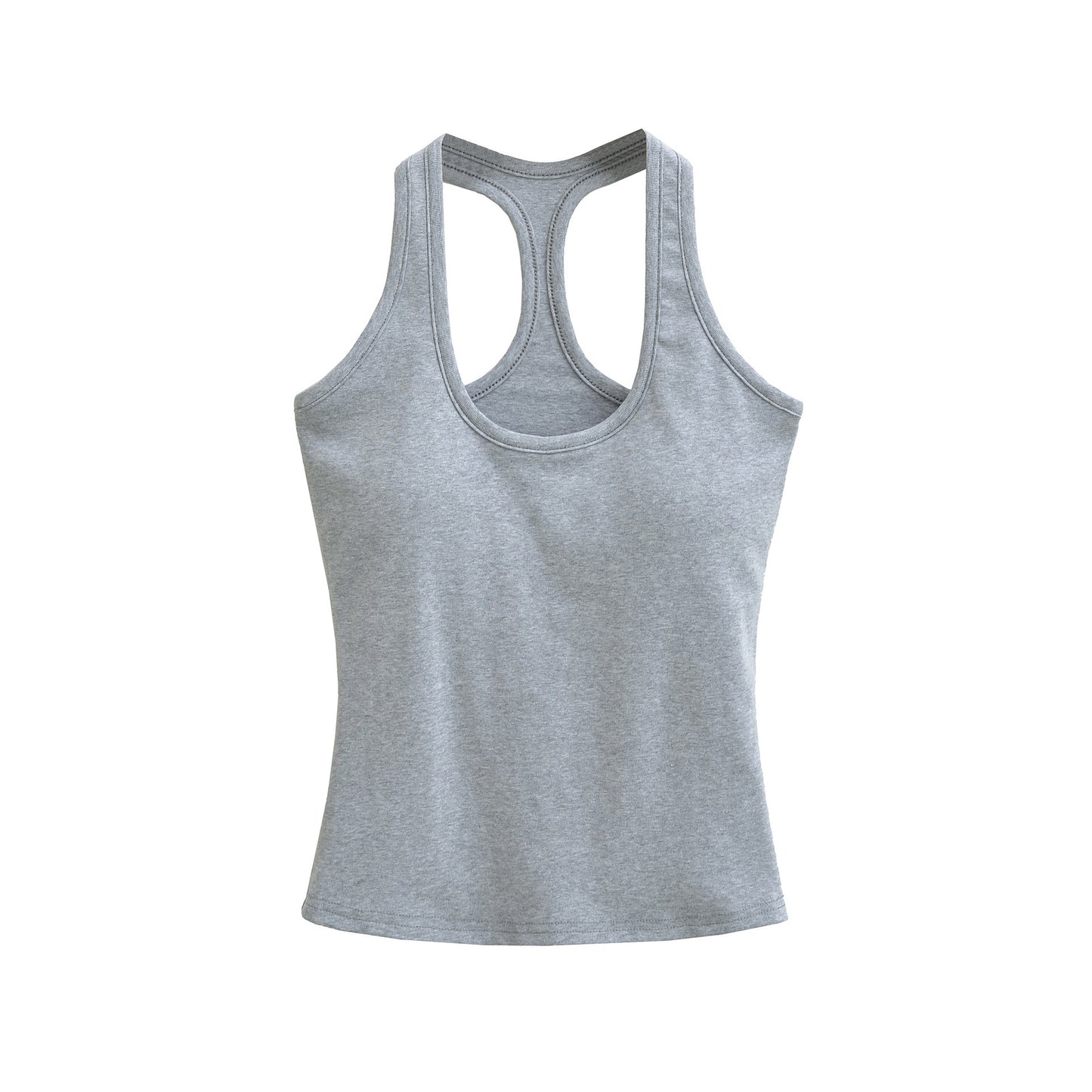 Workout Yoga Tank Top for Women with Padded Bra, Wearable as Outer or Inner Layer, Backless Design, Summer Strappy Top