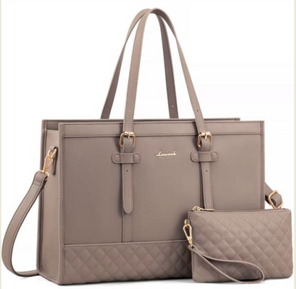 LOVEVOOK Laptop Bag for Women Canvas Tote Bag, Large Capacity Work Bag