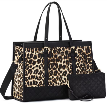 LOVEVOOK Laptop Bag for Women Canvas Tote Bag, Large Capacity Work Bag
