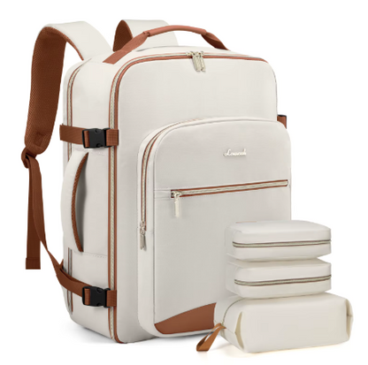 TSA-Approved 40L Premium Travel Backpack – Airline-Friendly Carry-On with Packing Pouches