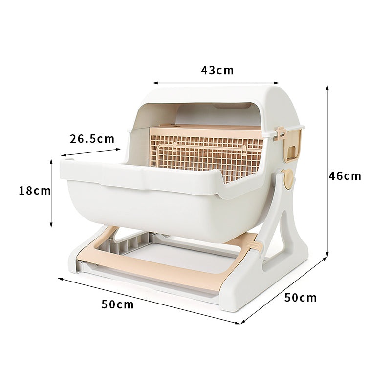 Semi-Automatic Self-Cleaning Cat Litter Box