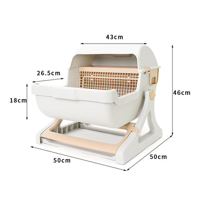 Semi-Automatic Self-Cleaning Cat Litter Box