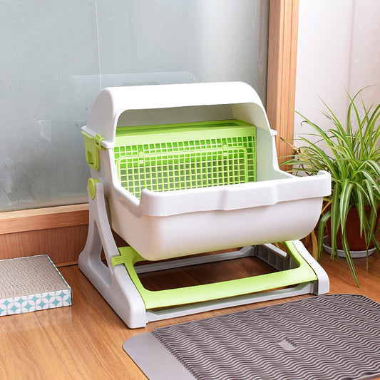 Semi-Automatic Self-Cleaning Cat Litter Box