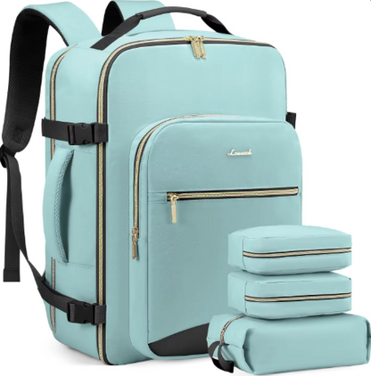 TSA-Approved 40L Premium Travel Backpack – Airline-Friendly Carry-On with Packing Pouches