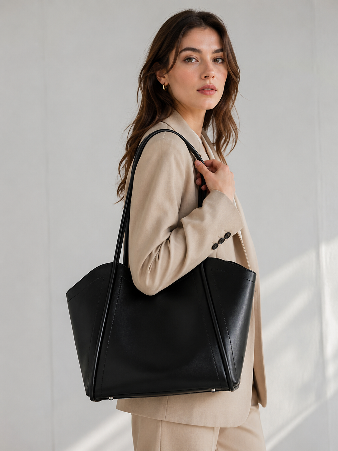 Premium Women's Luxe Leather Tote Bag