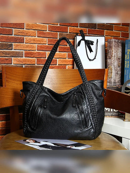 Women's Large Soft Leather Hobo Shoulder Bag