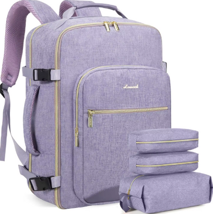 TSA-Approved 40L Premium Travel Backpack – Airline-Friendly Carry-On with Packing Pouches